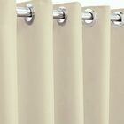 Cortina Blackout Tecido 400x250 Ilhós Cromado Admirare - Bege