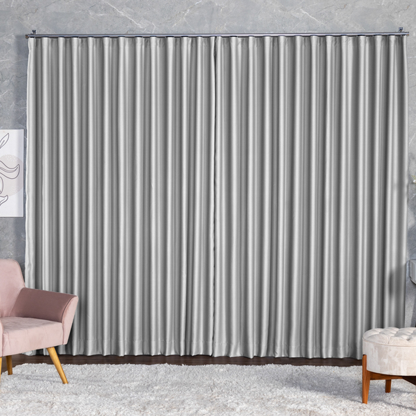 Cortina Blackout Tecido 6,00x2,70 Para Trilho Suíço Gelo