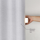 Cortina Blackout Uni Rubi Branca 2,60x1,70m 2 Folhas Inspire