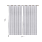 Cortina Blackout Uni Rubi Branca 2,60x1,70m 2 Folhas Inspire
