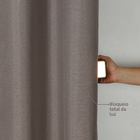 Cortina Blackout Uni Rubi Marrom 2,60x1,70m 2 Folhas Inspire