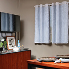 Cortina Blackout Voil e Forro Xadrez Lava Fácil Branca 2,00x1,30m