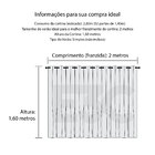 Cortina Blackout Voil Xadrez 2,80 M X 1,60 M Cinza