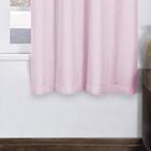 Cortina Blecaute Corta Luz Rosa Pvc Para Varão Simples 2m X 1