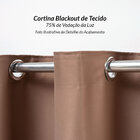 Cortina Blecaute De Tecido Cinza 2,70m X 1,80m 75% De Corta L