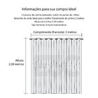 Cortina Blecaute Lilás Com Voal Xadrez Corta Luz 100% 2,80m X