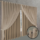 Cortina Blecaute Para Quarto E Sala  Jade 6,50 X 2,60 Bege