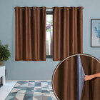 Cortina Blecaute Tabaco Com Voil 2,80m X 1,60m Ideal Para Var