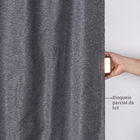 Cortina Blend Cinza 3,00x1,70m 2 Folhas Bella Janela