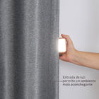 Cortina Blend Cinza Bella Janela Ilhós 2 Folhas 4x2,6m Cinza