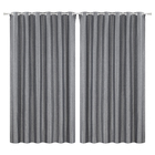 Cortina Blend Cinza Bella Janela Ilhós 2 Folhas 4x2,6m Cinza