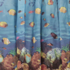 Cortina Box Para Banheiro Pvc 198x180cm Antimofo Fundo Do Mar