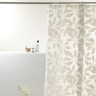 Cortina de Box Polietileno Flores Branco 1,60x1,80m Bella Casa