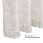 Cortina Brisa com Forro Bege 2,60x1,80m 2 Folhas Belchior
