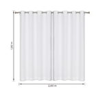 Cortina Brisa com Forro Branca e Bege 2,60x1,80m 2 Folhas Belchior