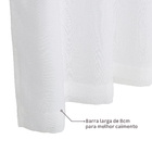 Cortina Brisa com Forro Branca e Bege 2,60x1,80m 2 Folhas Belchior
