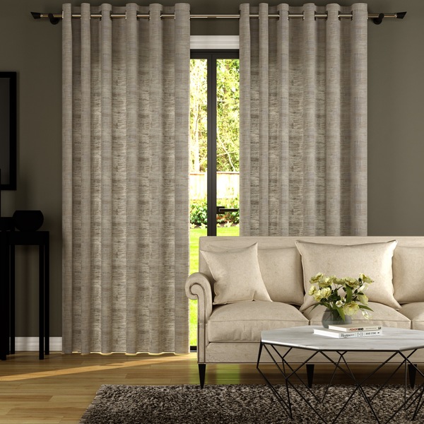 Cortina Brisa Voil Ilhós Marrom 2,6x4m 2 Folhas Belchior