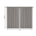 Cortina Bruges Bege 4,00x2,60m 2 Folhas Beca Decor