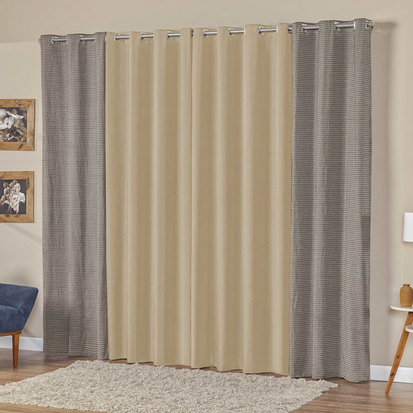 Cortina Capri 2 00m X 1 70m Tecido Oxford C/ Piquet Ilhós Cro