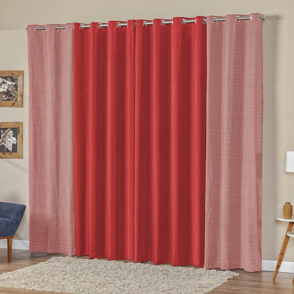 Cortina Capri 2 00m X 1 70m Tecido Oxford C/ Piquet Ilhós Cro