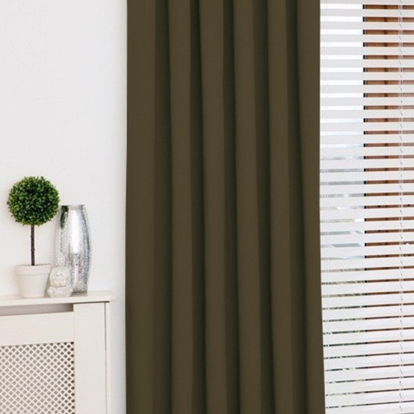 Cortina Caqui-musgo Oxford Uma Folha 150x250 Sala/quarto Fabr