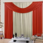 Cortina Casa Dona Espanha Vermelho Com Bege 200x170cm