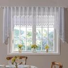 Cortina Cascata Clássica Arabescos 3x1m Bandô Para Janela De