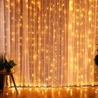 Cortina Cascata De Luz 4x3m 900 Leds Branco Quente Natal 127v