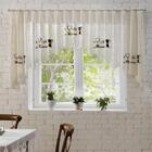 Cortina Cascata De Renda Para Cozinha Premium Grãos De Café