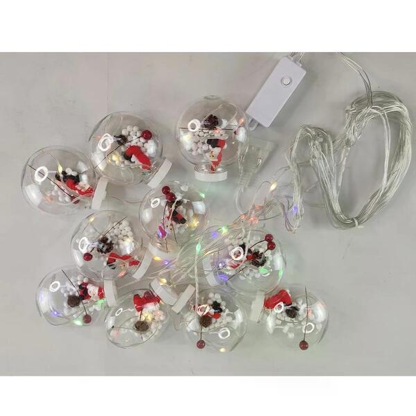 Cortina Cascata Noel Bolas Quente 160l Biv 3m Decoração Ilumi