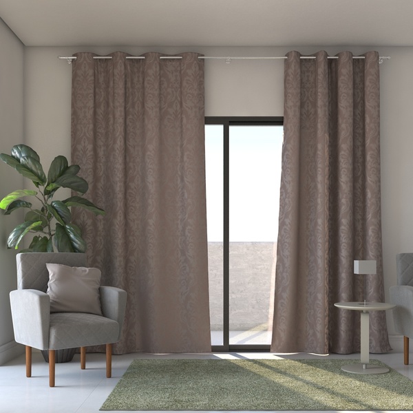 Cortina Castello Taupe 1 40x2 60m Inspire Leroy Merlin Como elegir cortinas de bano. cortina castello taupe 1 40x2 60m inspire