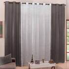 Cortina Celeste 4 00m X 2 70m Cetim Amassadinho - Chumbo