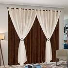 Cortina Cetim Voil Com Presilhas Cecília Para Sala Quarto 3 0