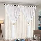 Cortina Cetim Voil Com Presilhas Cecília Para Sala Quarto 4 0
