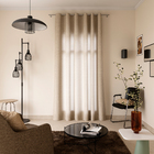 Cortina Charlina Ilhós Linho Bege 2,80x1,40m 1 Folha Inspire