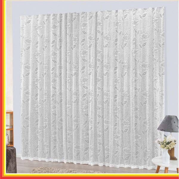 Cortina Charme Em Renda Com Voal 4 00 X 2 50 Para Varão - Bra