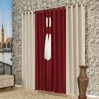 Cortina Classic Luxo Para Varão Tecido Microfibra E Voal 4,00
