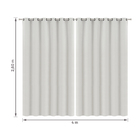 Cortina Com Blackout Ares Vestis Ilhós 2 Folhas 2,00x2,60m Bege