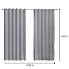Cortina Com Blackout Beta Branyl Varão 2 Folhas 2,60X1,80cm Cinza