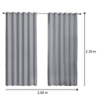 Cortina Com Blackout Beta Branyl Varão 2 Folhas 2,60X2,30cm Cinza