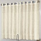 Cortina Cook Varão Cozinha Rendada C/ Forro 2,00m X 1,50m - P