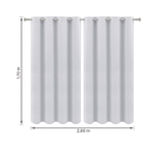 Cortina Corta Luz Branca 2,60x1,70m Beca Decor