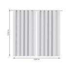 Cortina Corta Luz Branca 3,60x2,50m 2 Folhas Bella Janela