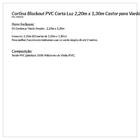 Cortina Corta Luz De Pvc Cor Castor 2,20m X 1,30m Para Varão