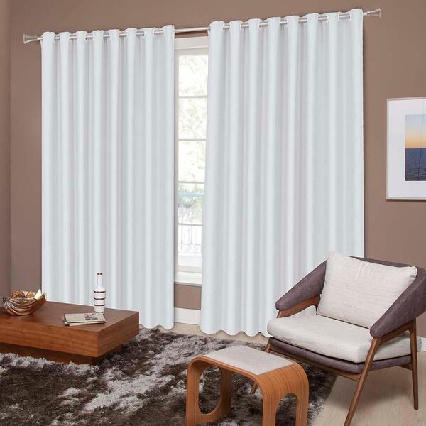 Cortina Corta Luz Liso 1000 Branco 1,70x2,60m - Becadecor