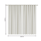 Cortina Corta Luz Poliéster Marfim 3,60x2,50m Bella Janela