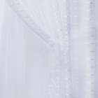 Cortina Cozinha Branca Mod Pérola 4,00 X 1,20 Voal Com Forro