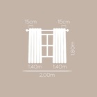 Cortina Curta Londres Lais 2 80 M X 1 80 M