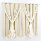 Cortina Dani Para Varão Tecido Malha E Voal 3,00m X 2,80m Pal