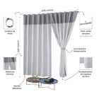 Cortina De Blackout De Tecido C/ Jacquard 2 70x2 50m Austria